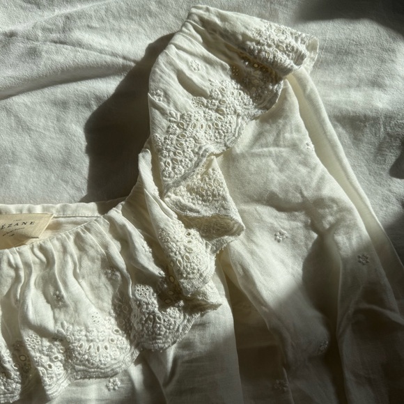 White Linen Sezane Top - Picture 4 of 6